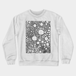 Dots pattern / circle pattern (black on white) Crewneck Sweatshirt